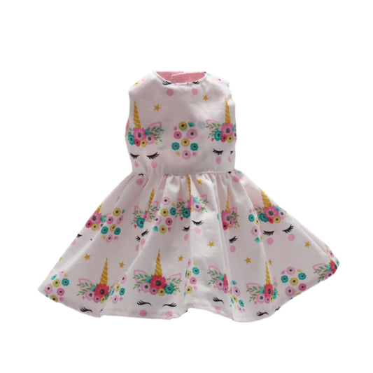 18" Doll Pink Unicorn Dress
