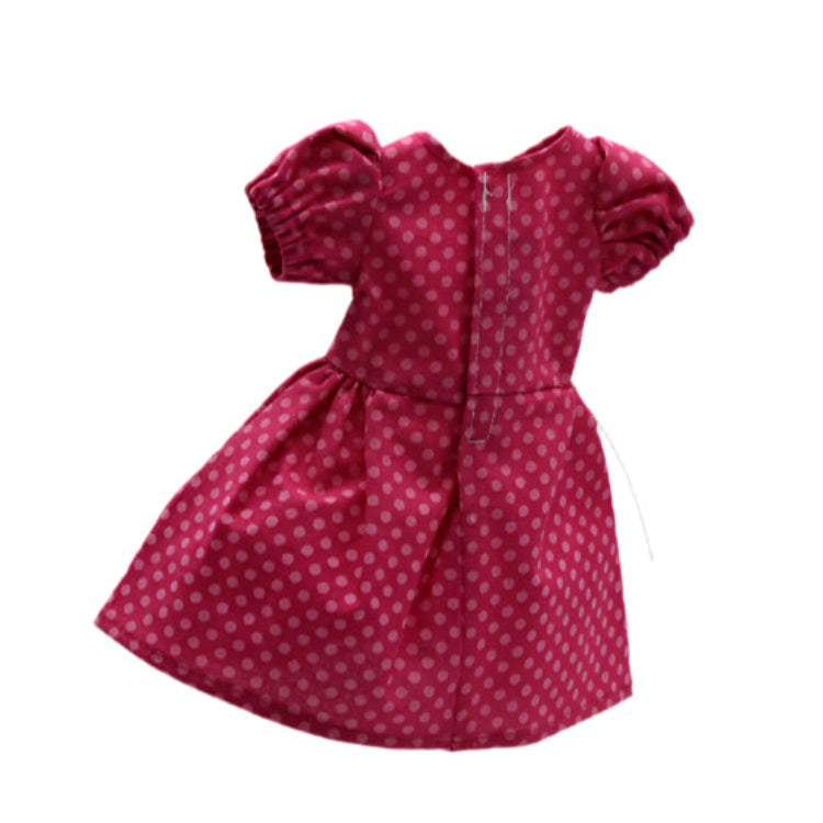 Bright Pink with pink dots short sleeve dress