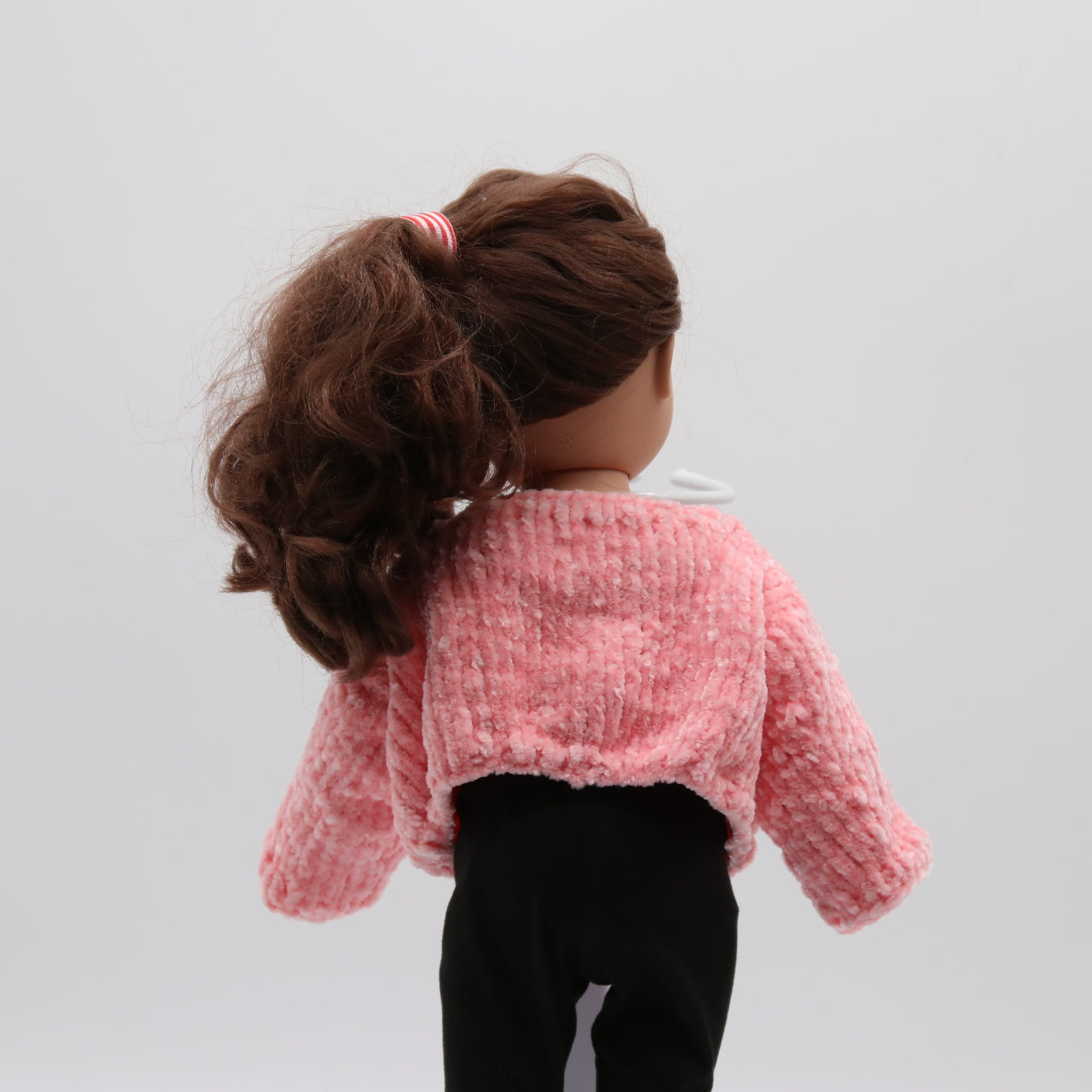 Pink velvet knit sweater