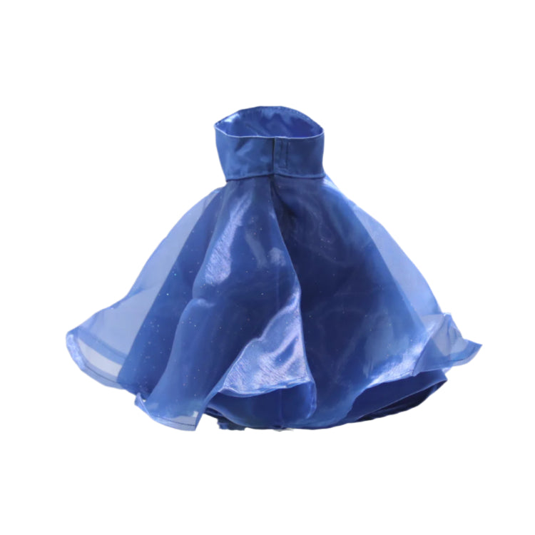 Long Navy blue taffeta Party dress
