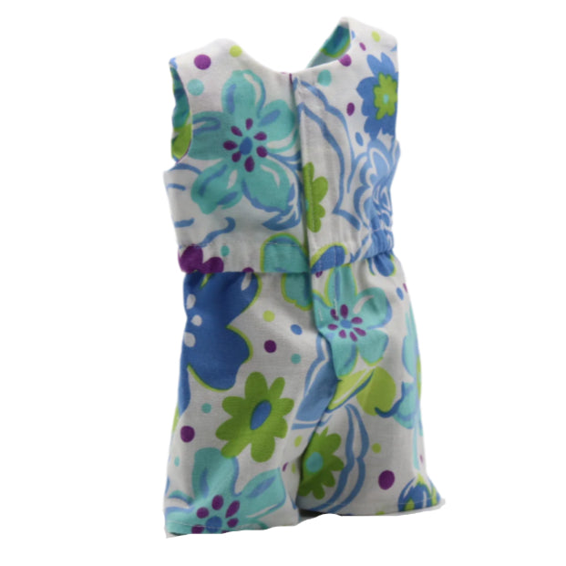 18" Doll Romper Lime Green Floral Romper