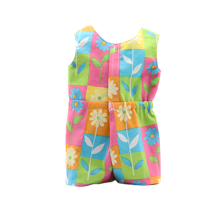 18" Doll Romper Created with a 60's Themed Fabric