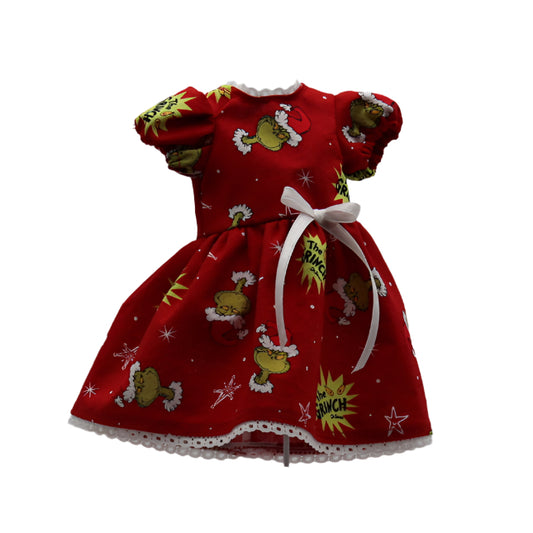 Short sleeve Grinch Christmas Dress
