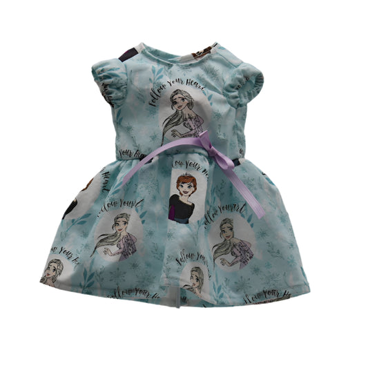 Short sleeve Blue Frozen Princess dress