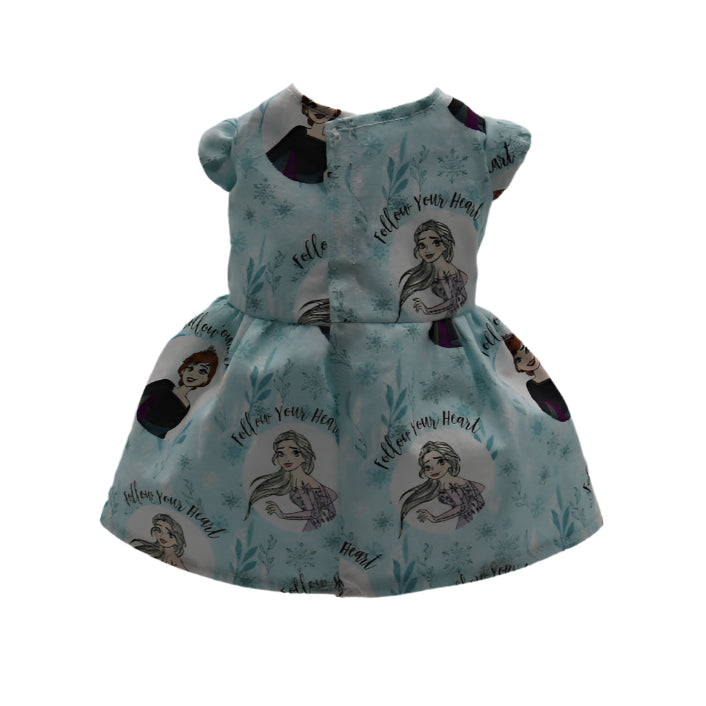 Short sleeve Blue Frozen Princess dress