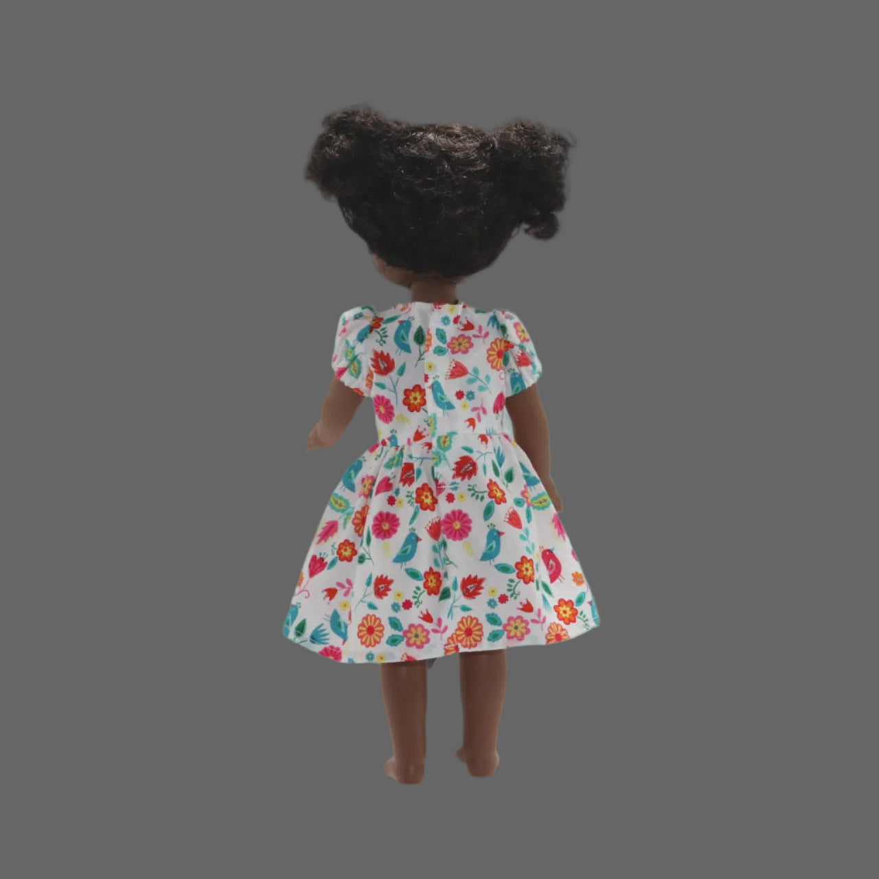 Short sleeve flowed cotton dress