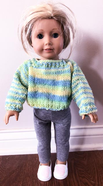 18" Long sleave knit sweater