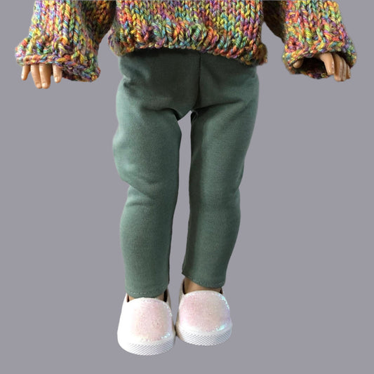 18" Doll Olive Green Leggings